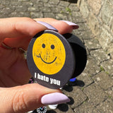 I Hate You Smiley Pop Socket