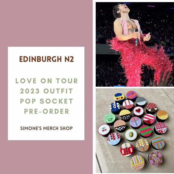 PRE-ORDER: Edinburgh Night 2 Love On Tour 2023 Outfit Pop Socket. Will ship out in 1-3 months.