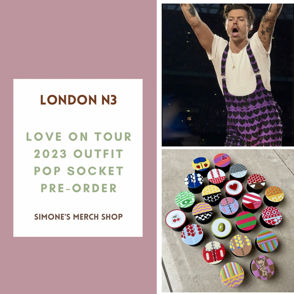 PRE-ORDER: London Night 3 Love On Tour 2023 Outfit Pop Socket. Will ship out in 1-3 months.