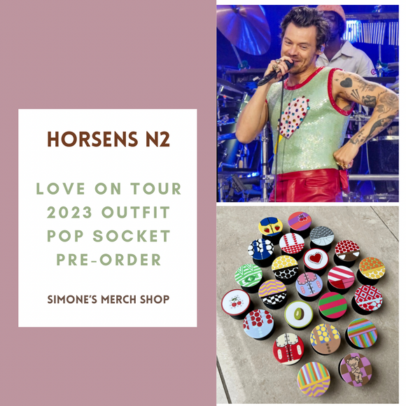 PRE-ORDER: Horsens Night 1 Love On Tour 2023 Outfit Pop Socket. Will ship out in 1-3 months.