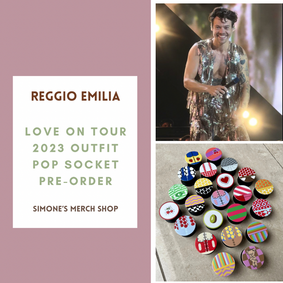 PRE-ORDER: Reggio Emilia Love On Tour 2023 Outfit Pop Socket. Will ship out in 1-3 months.