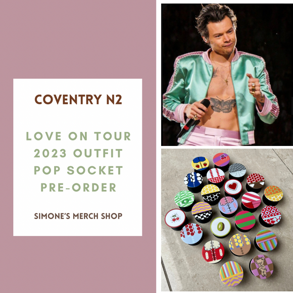 PRE-ORDER: Coventry Night 2 Love On Tour 2023 Outfit Pop Socket. Will ship out in 1-3 months.