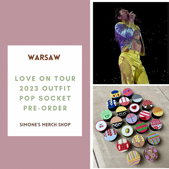 PRE-ORDER: Warsaw Love On Tour 2023 Outfit Pop Socket. Will ship out in 1-3 months.