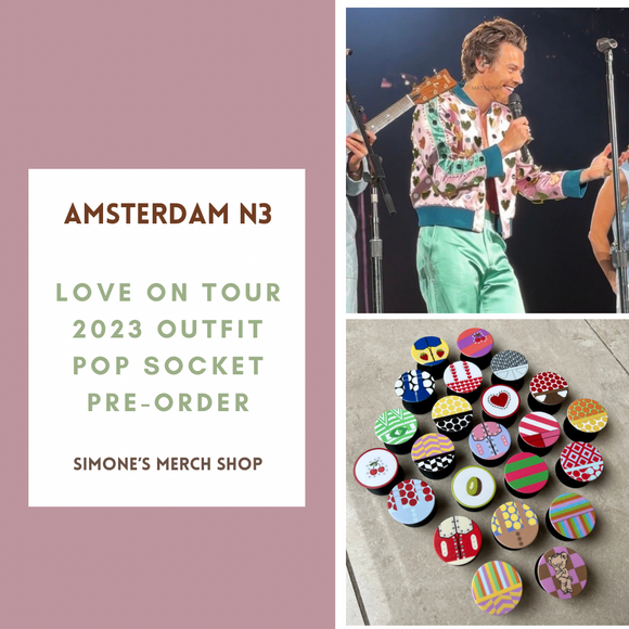 PRE-ORDER: Amsterdam Night 3 Love On Tour 2023 Outfit Pop Socket. Will ship out in 1-3 months.