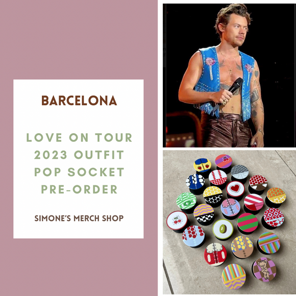 PRE-ORDER: Barcelona Love On Tour 2023 Outfit Pop Socket. Will ship out in 1-3 months.