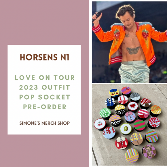 PRE-ORDER: Horsens Night 1 Love On Tour 2023 Outfit Pop Socket. Will ship out in 1-3 months.