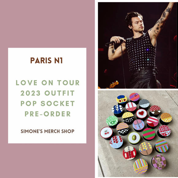 PRE-ORDER: Paris Night 1 Love On Tour 2023 Outfit Pop Socket. Will ship out in 1-3 months.