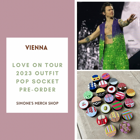 PRE-ORDER: Vienna Love On Tour 2023 Outfit Pop Socket. Will ship out in 1-3 months.