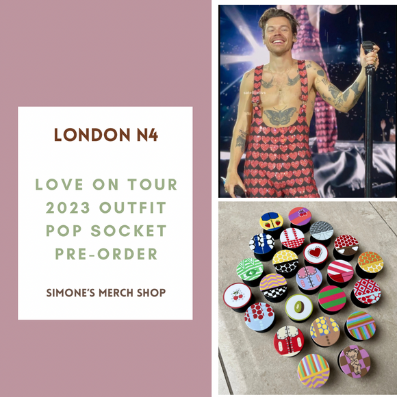 PRE-ORDER: London Night 4 Love On Tour 2023 Outfit Pop Socket. Will ship out in 1-3 months.