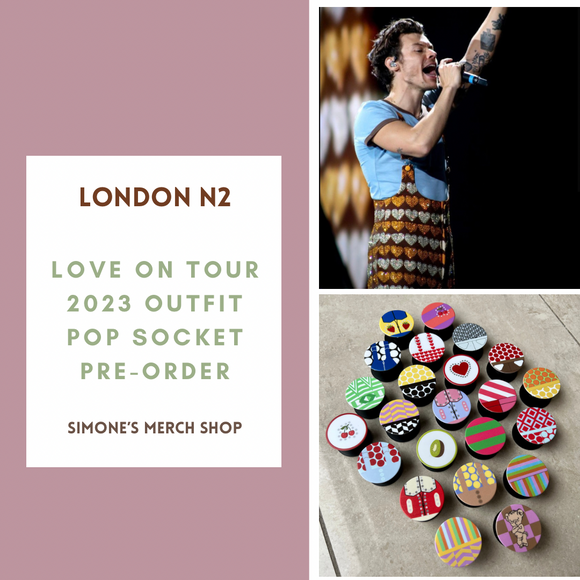 PRE-ORDER: London Night 2 Love On Tour 2023 Outfit Pop Socket. Will ship out in 1-3 months.