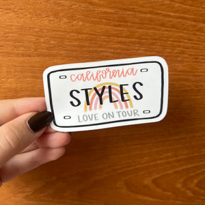 Styles License Plate Sticker