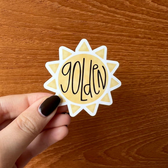 Golden Sun Sticker